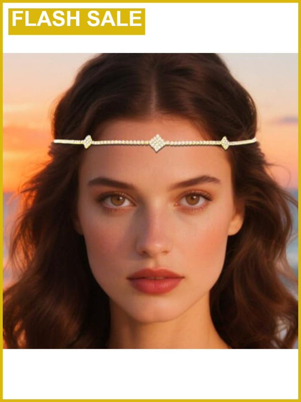 Rhinestone Head Chain Headpiece Alloy Sequins Costume Hair Jewelry